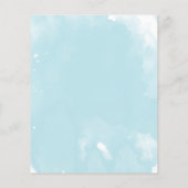 予算の下の海獣ベビーシャワー招待状 (裏面)