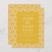 予算の中モダン部幾何黄色の結婚ピンク (正面/裏面)