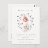 予算の予想女性株ベビー発表 ポストカード (正面/裏面)