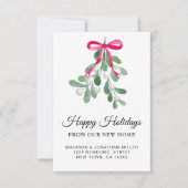 予算の休日の引越し発表 ノートカード (正面)