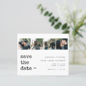 予算の写真のコラージュのモダン結婚式の日付を保存 (スタンド正面)