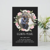 予算の写真の結婚式の招待 – フローラリース (スタンド正面)