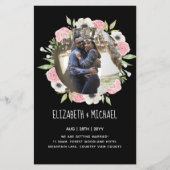 予算の写真の結婚式の招待 – フローラリース (正面)