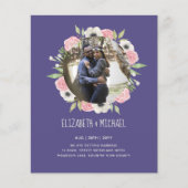 予算の写真の結婚式の招待 – フローラリース (正面)