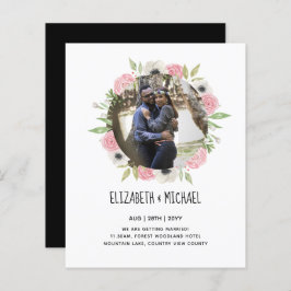 予算の写真の結婚式の招待 – フローラリース