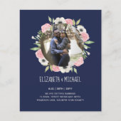 予算の写真の結婚式の招待 – フローラリース (正面)