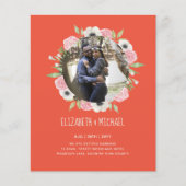 予算の写真の結婚式の招待 – フローラリース (正面)