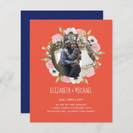 予算の写真の結婚式の招待 – フローラリース