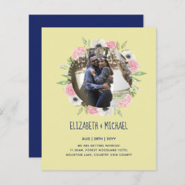 予算の写真の結婚式の招待 – フローラリース