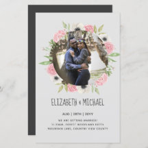 予算の写真の結婚式の招待 – フローラリース