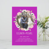 予算の写真の結婚式の招待 – フローラリース (スタンド正面)