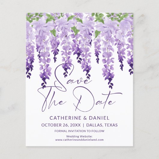 予算の写真ウィステリアの日付を保存結婚する (正面)