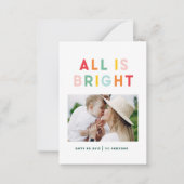 予算の写真コラージュのクリスマスカラフル明るい ノートカード (正面)