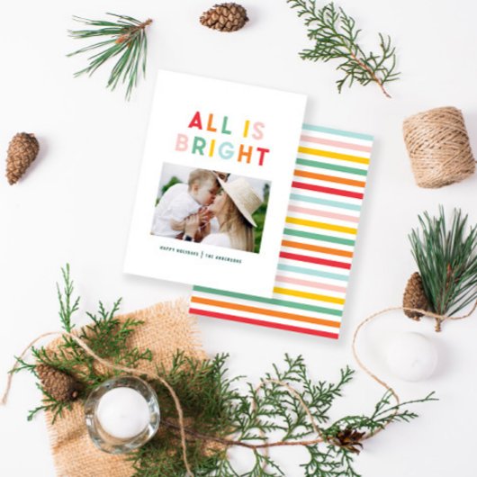 予算の写真コラージュのクリスマスカラフル明るい ノートカード