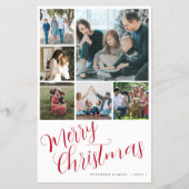 予算の写真コラージュ赤メリークリスマスホリデー チラシ (正面)