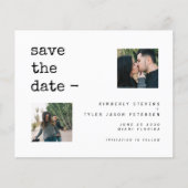 予算の写真シンプルのモダン結婚式の日付を保存 (正面)