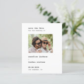 予算の写真タイポグラフィ結婚式の日付を保存 (スタンド正面)