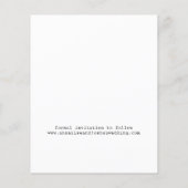 予算の写真タイポグラフィ結婚式の日付を保存 (裏面)