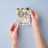 予算の写真タイポグラフィ結婚式の日付を保存 チラシ (手)