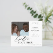 予算の写真モダン結婚式の日付を保存 (スタンド正面)