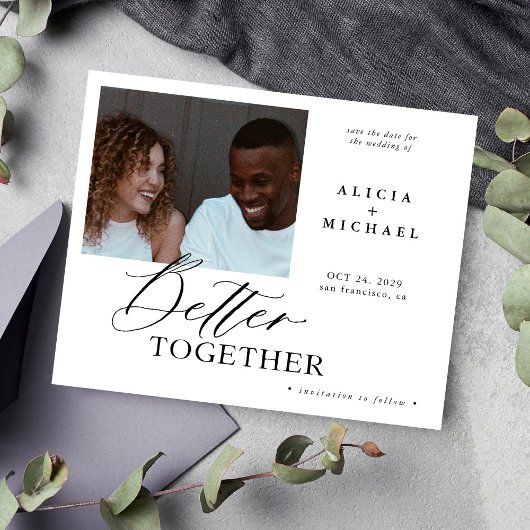 予算の写真モダン結婚式の日付を保存