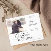 予算の写真モダン結婚式の日付を保存 チラシ