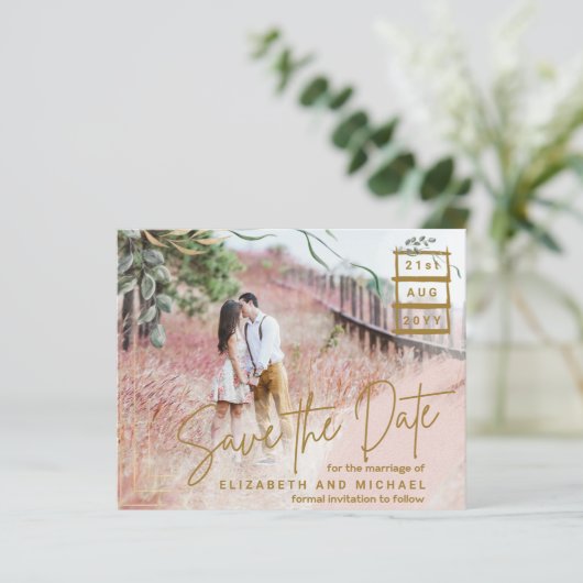 予算の写真保存日付 – 格安モダンシンプル (スタンド正面)