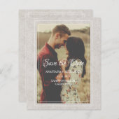 予算の写真日付の招待を保存。 (正面/裏面)