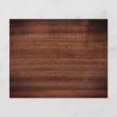 予算の写真素朴お祝いの生活招待状 (裏面)