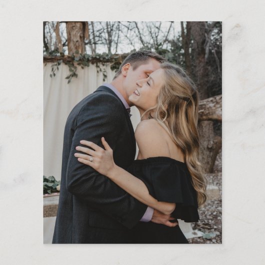 予算の写真結婚の食事オプションRSVPカード (裏面)