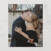 予算の写真結婚の食事オプションRSVPカード チラシ (裏面)