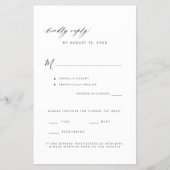 予算の写真結婚の食事オプションRSVPテンプレート チラシ (正面)