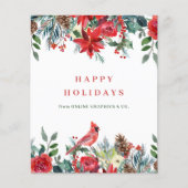 予算の冬のフローラオフィスのホリデーカード (正面)