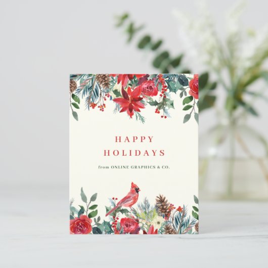 予算の冬のフローラオフィスのホリデーカード (スタンド正面)