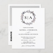 予算の冬のリース写真QRコード結婚式の招待 (正面/裏面)