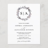 予算の冬のリース写真QRコード結婚式の招待 (正面)