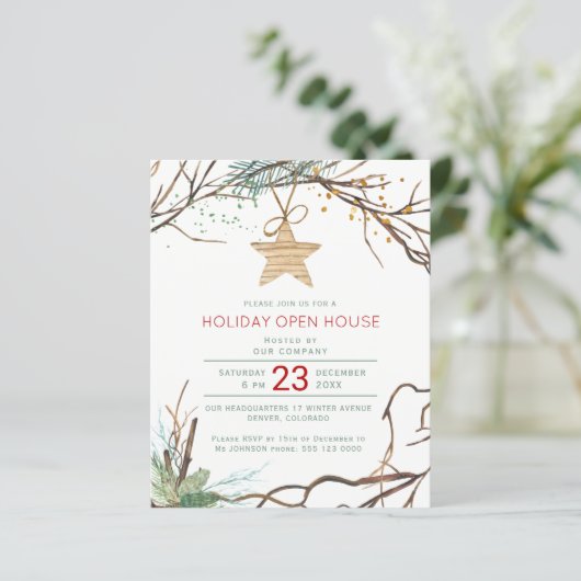 予算の冬の森の休日パーティーの招待 (スタンド正面)