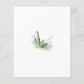 予算の冬の森の休日パーティーの招待 (裏面)