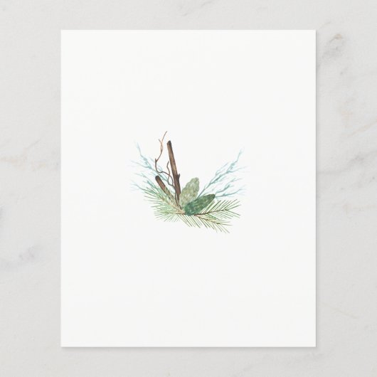 予算の冬の森の休日パーティーの招待 チラシ (裏面)