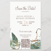 予算の冬の森PHOTO結婚式の日付を保存 チラシ (正面)