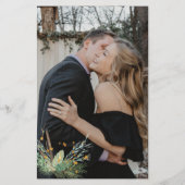 予算の冬の森PHOTO結婚式の日付を保存 チラシ (裏面)