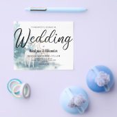 予算の冬の結婚式の招待状。フライヤー チラシ (シングル)