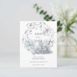 予算の冬の葉の結婚式の日付を保存