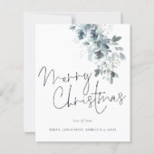 予算の冬の葉メリークリスマスカード (正面)