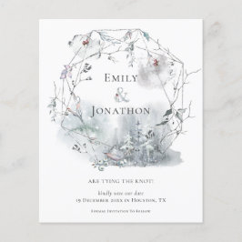 予算の冬の葉名の結婚式の日付を保存