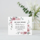 予算の動く発表ほこりっぽいピンクフローラ ポストカード (スタンド正面)