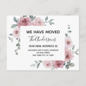 予算の動く発表ほこりっぽいピンクフローラ ポストカード (正面)