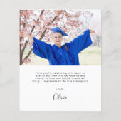 予算の卒業ありがとう写真のクラス チラシ (裏面)