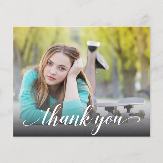 予算の卒業写真サンキューカード (正面)