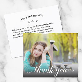 予算の卒業写真サンキューカード